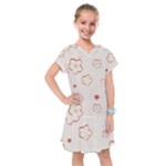 Floral Pattern Kids  Drop Waist Dress