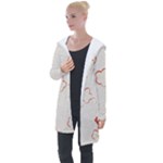 Floral Pattern Longline Hooded Cardigan