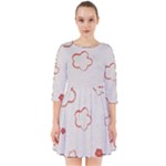 Floral Pattern Smock Dress