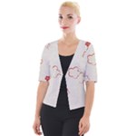 Floral Pattern Cropped Button Cardigan