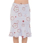 Floral Pattern Short Mermaid Skirt