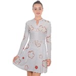 Floral Pattern Long Sleeve Panel Dress