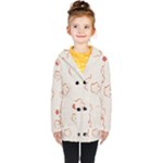 Floral Pattern Kids  Double Breasted Button Coat