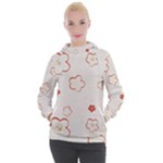 Floral Pattern Women s Hooded Pullover