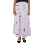 Floral Pattern Flared Maxi Skirt