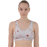 Floral Pattern Back Weave Sports Bra