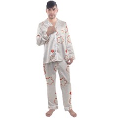 Men s Long Sleeve Satin Pajamas Set 