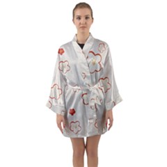 Long Sleeve Satin Kimono 