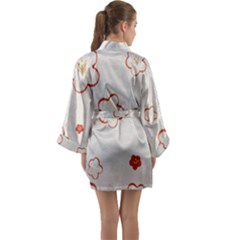 Long Sleeve Satin Kimono 