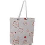 Floral Pattern Full Print Rope Handle Tote (Large)