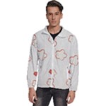 Floral Pattern Men s High Neck Windbreaker