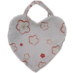 Floral Pattern Giant Heart Shaped Tote