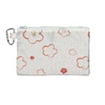 Floral Pattern Canvas Cosmetic Bag (Medium)