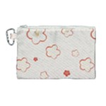 Floral Pattern Canvas Cosmetic Bag (Large)