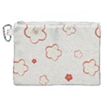 Floral Pattern Canvas Cosmetic Bag (XL)