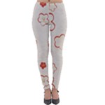 Floral Pattern Lightweight Velour Leggings