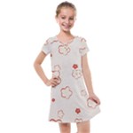 Floral Pattern Kids  Cross Web Dress