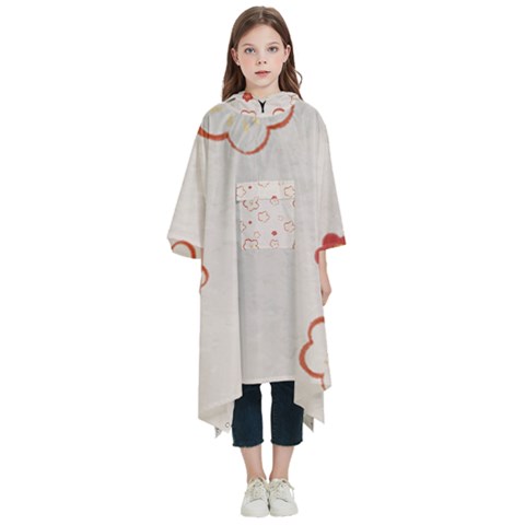 Floral Pattern Kids  Hooded Rain Ponchos from ArtsNow.com