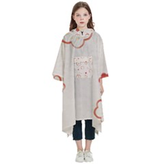 Floral Pattern Kids  Hooded Rain Ponchos from ArtsNow.com