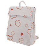 Floral Pattern Flap Top Backpack