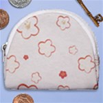 Floral Pattern Horseshoe Style Canvas Pouch