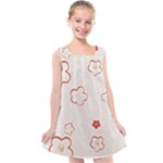 Floral Pattern Kids  Cross Back Dress