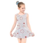 Floral Pattern Kids  Skater Dress Swimsuit