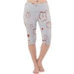 Floral Pattern Lightweight Velour Cropped Yoga Leggings