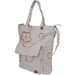 Floral Pattern Shoulder Tote Bag