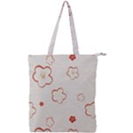 Floral Pattern Double Zip Up Tote Bag