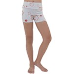 Floral Pattern Kids  Lightweight Velour Yoga Shorts