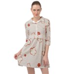 Floral Pattern Mini Skater Shirt Dress