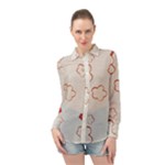 Floral Pattern Long Sleeve Chiffon Shirt