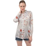 Floral Pattern Long Sleeve Satin Shirt