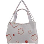 Floral Pattern Double Compartment Shoulder Bag