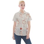 Floral Pattern Women s Short Sleeve Pocket Shirt