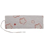 Floral Pattern Roll Up Canvas Pencil Holder (M)