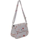 Floral Pattern Saddle Handbag