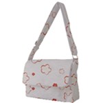 Floral Pattern Full Print Messenger Bag (L)