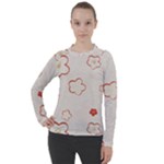 Floral Pattern Women s Pique Long Sleeve T-Shirt