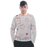 Floral Pattern Men s Long Sleeve Raglan T-Shirt