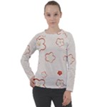 Floral Pattern Women s Long Sleeve Raglan T-Shirt