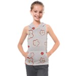 Floral Pattern Kids  Sleeveless Hoodie