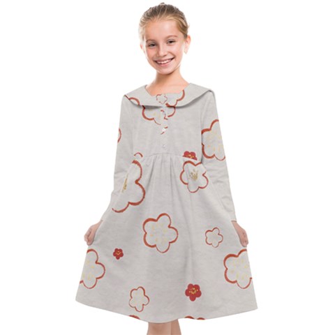 Floral Pattern Kids  Midi Sailor Dress from ArtsNow.com