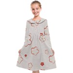 Floral Pattern Kids  Midi Sailor Dress