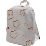 Floral Pattern Zip Up Backpack