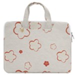 Floral Pattern MacBook Pro 15  Double Pocket Laptop Bag 