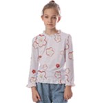 Floral Pattern Kids  Frill Detail T-Shirt