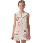 Floral Pattern Kids  Pilgrim Collar Ruffle Hem Dress