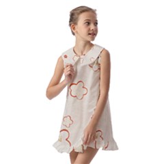 Kids  Pilgrim Collar Ruffle Hem Dress 